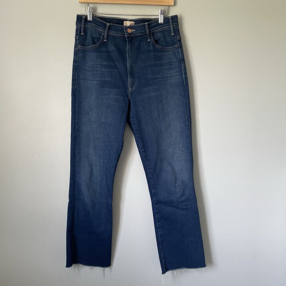 MOTHER The Hustler Ankle Fray Denim Jeans Pants Home Wash STY 1117-686 Size 31